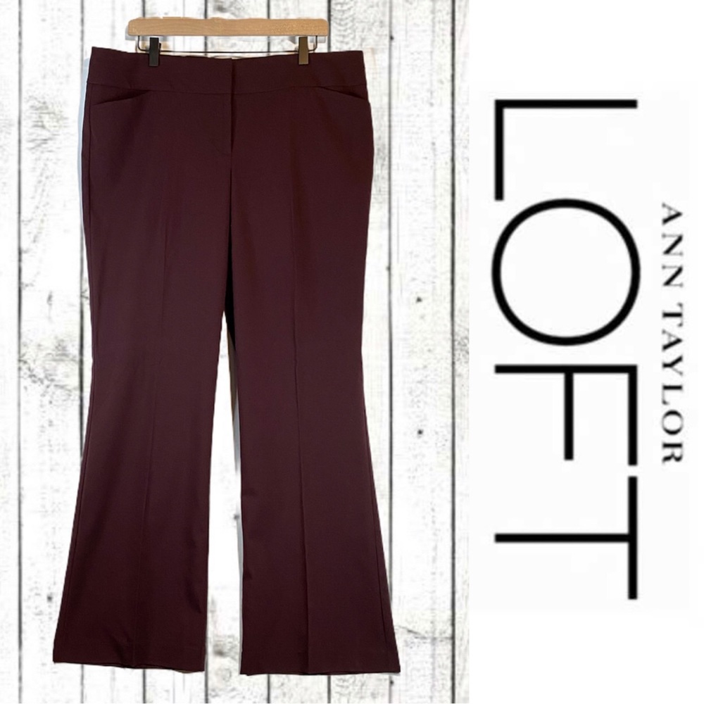 ANN TAYLOR LOFT Women’s Size 14 Pants Trouser Straight Leg Original Fit Stretch